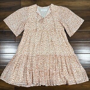Emerson Fry Size XS‎ / S Patterned Alma Organic Cotton Isla Tiered Mini Dress